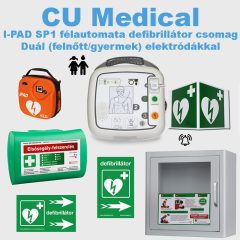   OFFICE PLUS csomag: CU Medical I-PAD SP1 félautomata defibrillátor duál elektródával
