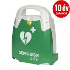 Ipari csomag: DefiSign LIFE félautomata defibrillátor 10 év garancia + Fűthető, por és vízálló tároló