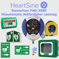   Ipari csomag: HeartSine Samaritan PAD 350P Fűtött por és vízálló tárolóval