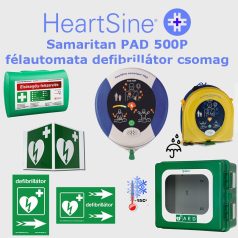   Ipari csomag: HeartSine Samaritan PAD 500P Fűtött por és vízálló tárolóval
