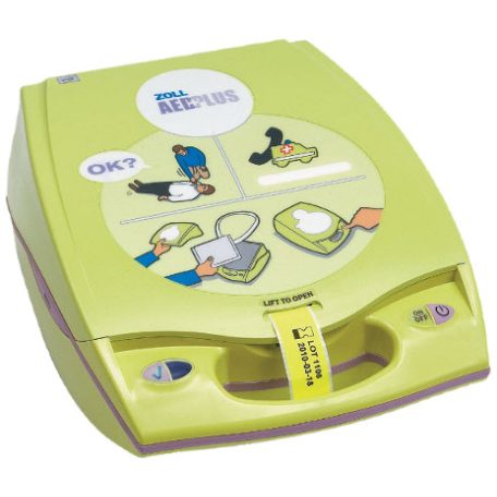 Ipari csomag: Zoll AED Plus félautomata defibrillátor fűtött riasztós por és vízálló AED tárolóval