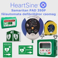   Ipari csomag: HeartSine Samaritan PAD 350P Por és vízálló tárolóval
