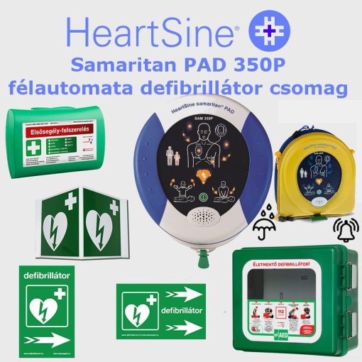 Ipari csomag: HeartSine Samaritan PAD 350P Por és vízálló tárolóval