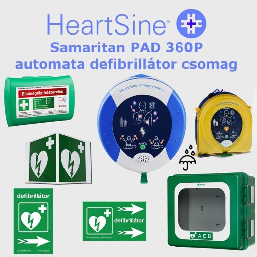Ipari csomag: HeartSine Samaritan PAD 360P Por és vízálló tárolóval