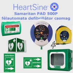   Ipari csomag: HeartSine Samaritan PAD 500P Por és vízálló tárolóval