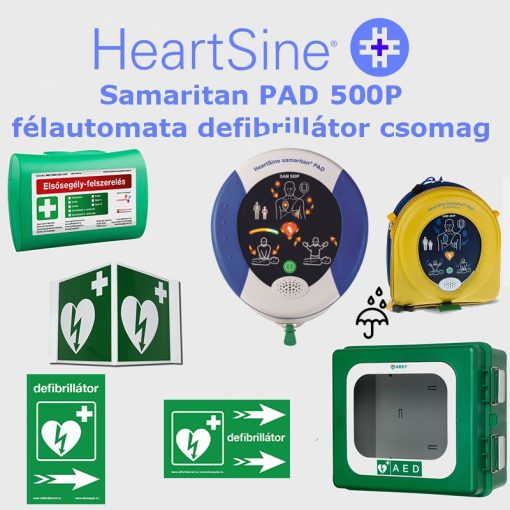 Ipari csomag: HeartSine Samaritan PAD 500P Por és vízálló tárolóval