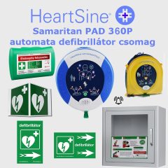   Irodai csomag: HeartSine Samaritan PAD 360P Riasztós AED tárolóval