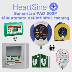   Iskola (gyermek) csomag: HeartSine Samaritan PAD 500P Riasztós AED tárolóval