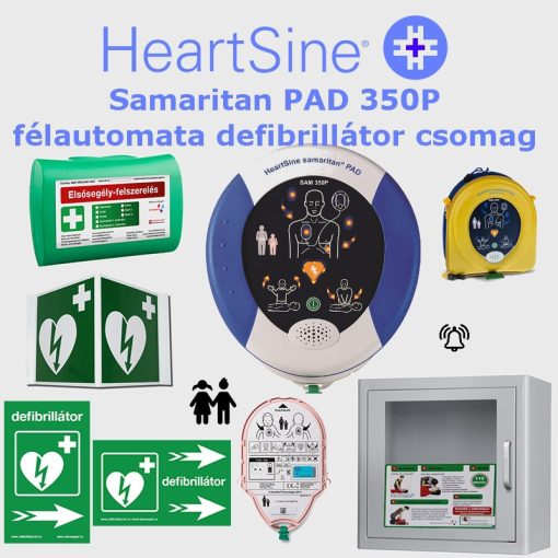 SPORT (gyermek) csomag: HeartSine Samaritan PAD 350P Riasztós AED tárolóval
