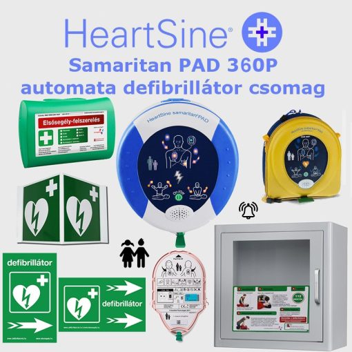SPORT (gyermek) csomag: HeartSine Samaritan PAD 360P Riasztós AED tárolóval