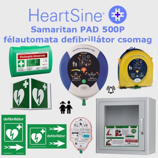 SPORT (gyermek) csomag: HeartSine Samaritan PAD 500P Riasztós AED tárolóval