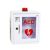 Beltéri fehér zárható, riasztós fali szekrény AED defibrillátor tárolásához