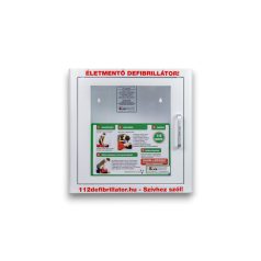   Beltéri fehér riasztós fali szekrény AED defibrillátor tárolásához