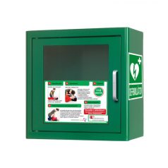   Beltéri zöld fali szekrény AED defibrillátor tárolásához