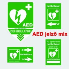 Defibrillátor jelzések, táblák