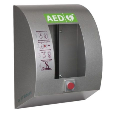 SixCase kültéri, fűtött, riasztóval és világítással ellátott defibrillátor szekrény